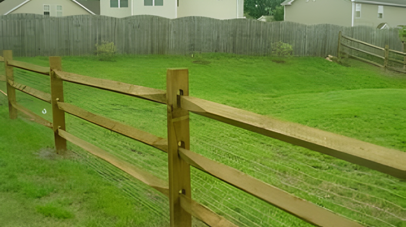 Split Rail Wood Fence (1)