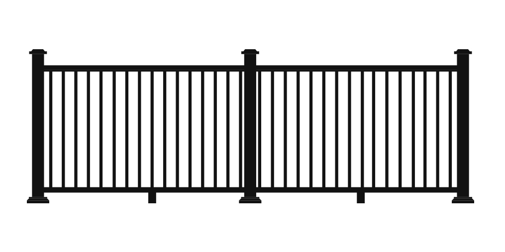 black commercial railing